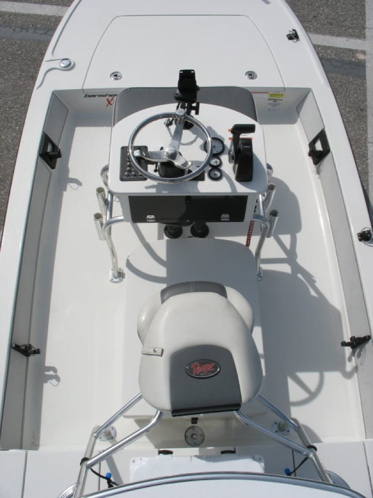  This is a before shot of the cockpit of the boat.