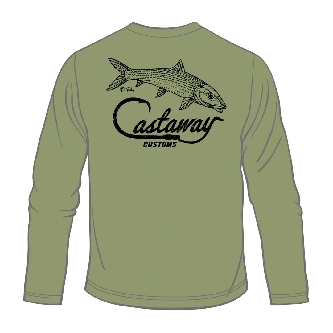 Men’s Long Sleeve Bonefish Tee Castaway Customs