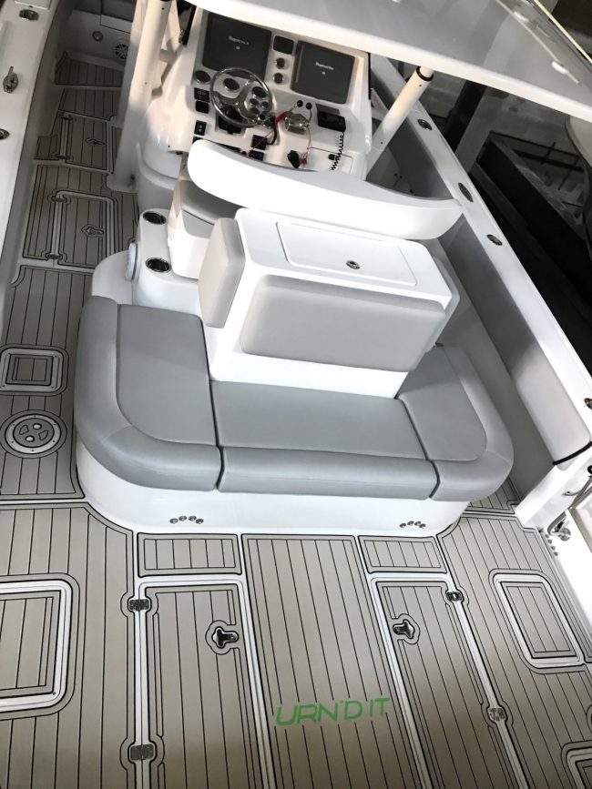 Castaway Customs Intrepid Powerboats Custom SeaDek Faux Teak Marine Flooring