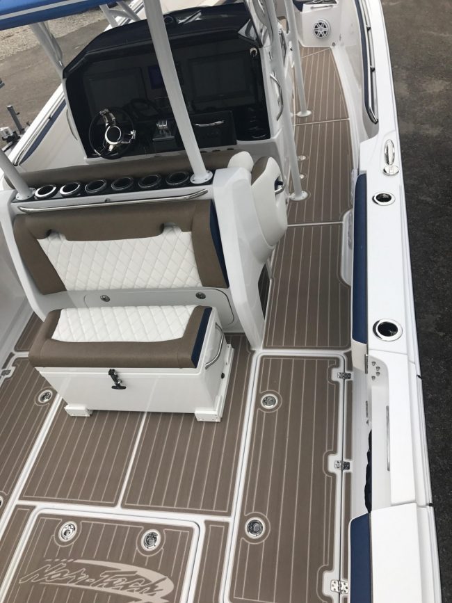Castaway Customs Nortech Boats Custom SeaDek Offshore Powerboat Faux Teak Marine Flooring